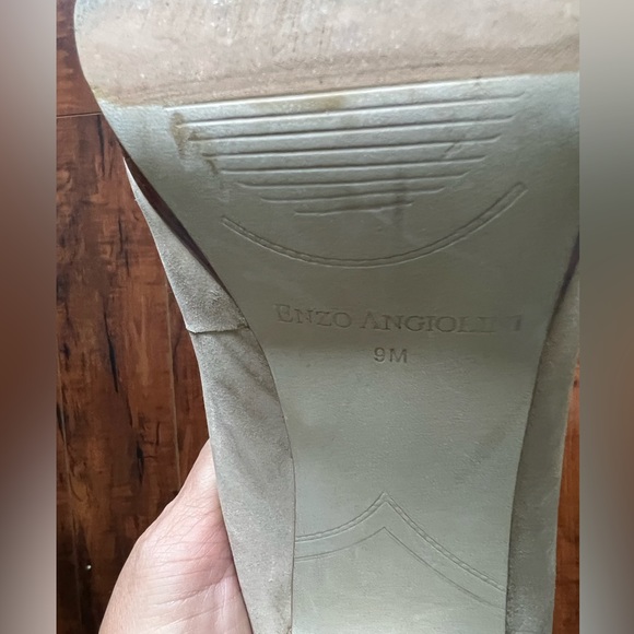 Enzo Angiolini "EaSully" Nude Leather Peep Toe Pumps 9M - Picture 10 of 11